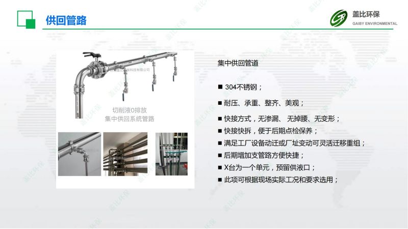 轻金属加工件集中供回系统8